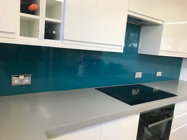 Blue Glass Splashback